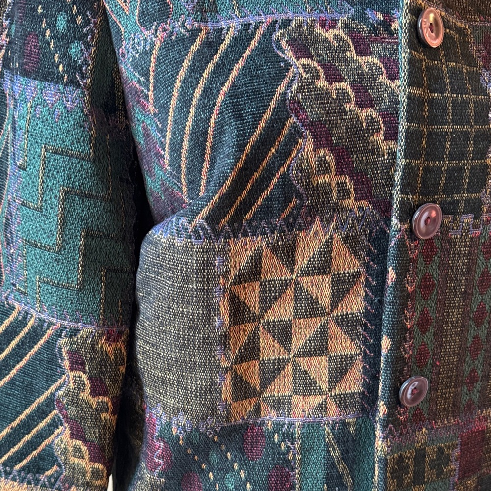 Multicolor Patchwork Blazer - image 4